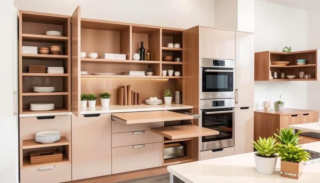 multi-functional cabinet features