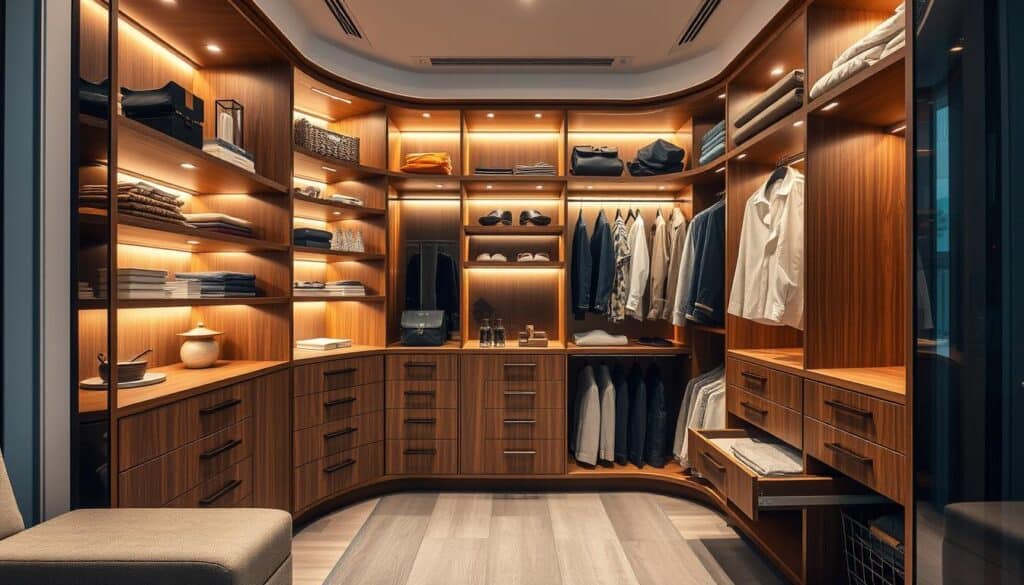 custom walk-in cabinet storage solutions